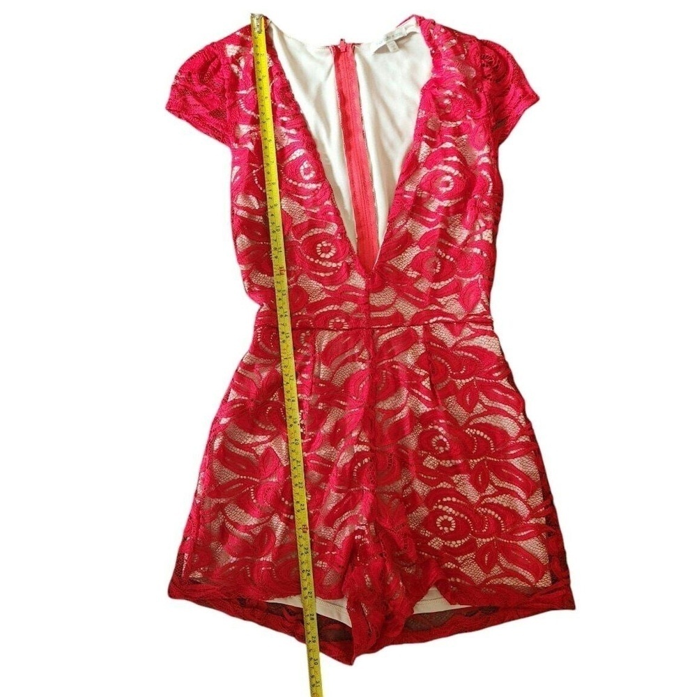 Charlotte Russe Red Lace Romper Extra Small - Picture 12 of 12